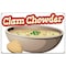 Signmission Clam Chowder Banner Concession Stand Food Truck Single Sided B-60 Clam Chowder19 - alternate 1